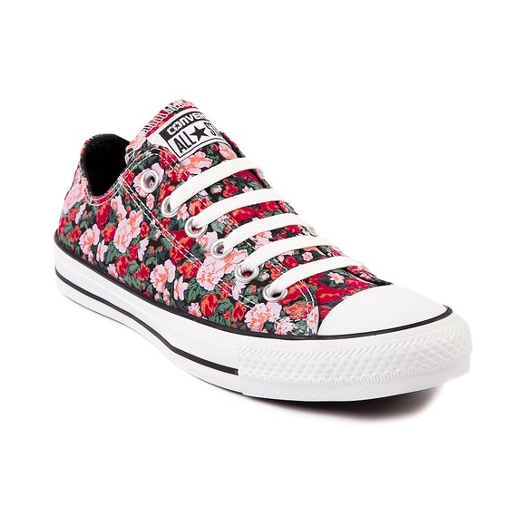 floral low top converse
